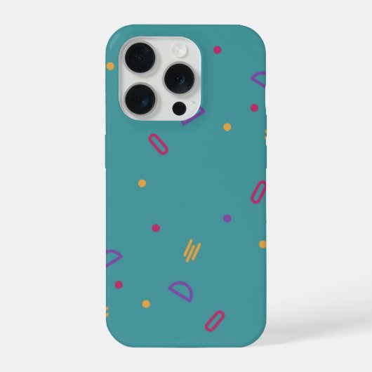 レトロ幾何学模様 iPhone ケース (裏面)