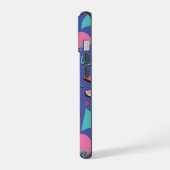 レトロ幾何学模様 iPhone 15ケース (左側面)