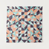 レトロ幾何学的でシームレスなヴィンテージ背景 タペストリー (正面(横))