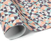 レトロ幾何学的でシームレスなヴィンテージ背景 ラッピングペーパー (ロールコーナー)