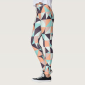 レトロ幾何学的でシームレスなヴィンテージ背景 レギンス (左)