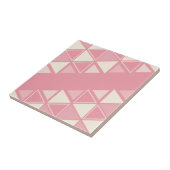 レトロ幾何学的な三角形ピンクバニラ タイル (側面)