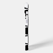 レトロ幾何学的な半正方形と円パターン Case-Mate iPhoneケース (裏面 / 左)