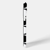 レトロ幾何学的な半正方形と円パターン Case-Mate iPhoneケース (裏面 / 右)