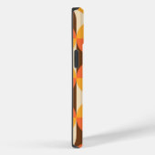 レトロ幾何学的な半正方形と円パターン Case-Mate iPhoneケース (裏面 / 右)