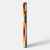 レトロ幾何学的な半正方形と円パターン Case-Mate iPhoneケース (裏面 / 左)