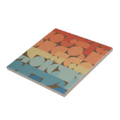 レトロ幾何学的アート70sスタイル タイル (側面)