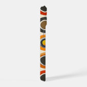 レトロ幾何学的グリッド iPhone 15ケース (右側面)