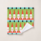 レトロ幾何学的サンタタオルセット バスタオルセット (ウォッシュタオル)