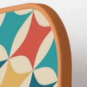 レトロ幾何学的ダイヤモンドパターカスタムン文字カッコいい ピックルボールラケット (左詳細)