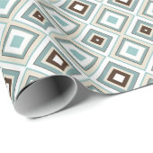 レトロ幾何学的ダイヤモンドパターン ラッピングペーパー (ロールコーナー)