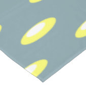 レトロ幾何学的デザインスモーキーブルー テーブルクロス (アングル)