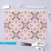 レトロ幾何学的パターンの切り離し 薄葉紙 (クラフト)