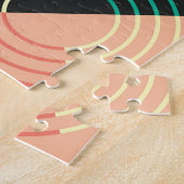 レトロ幾何学的パターンデザイン ジグソーパズル (側面)