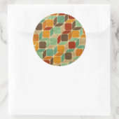 レトロ幾何学的パターン4 ラウンドシール (バッグ)