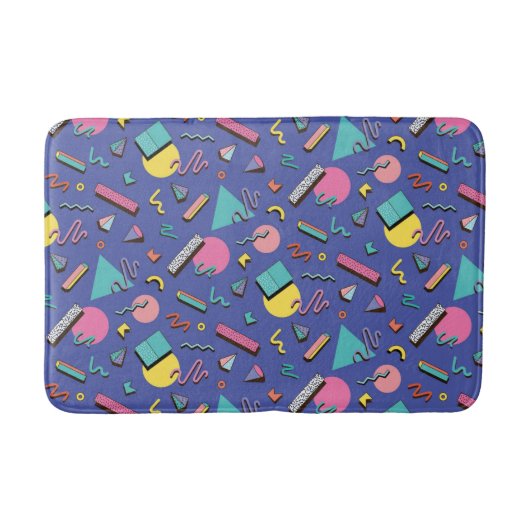 レトロ幾何学的パターン バスマット (正面)