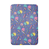 レトロ幾何学的パターン バスマット (正面縦)