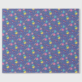 レトロ幾何学的パターン ラッピングペーパー (フラット)