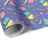 レトロ幾何学的パターン ラッピングペーパー (ロールコーナー)