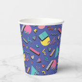 レトロ幾何学的パターン 紙コップ (裏面)