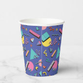 レトロ幾何学的パターン 紙コップ (右)