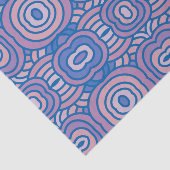 レトロ幾何学的パターン（青とピンク） 薄葉紙 (詳細)