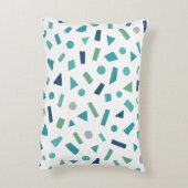 レトロ幾何学的パターン – 80sメンフィススタイルデザイン アクセントクッション (裏面(縦))