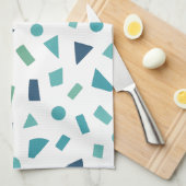 レトロ幾何学的パターン – 80sメンフィススタイルデザイン キッチンタオル (四つ折り)