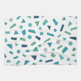 レトロ幾何学的パターン – 80sメンフィススタイルデザイン キッチンタオル