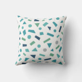 レトロ幾何学的パターン – 80sメンフィススタイルデザイン クッション (裏面)