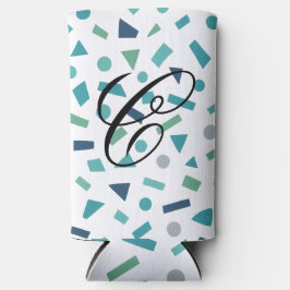 レトロ幾何学的パターン – 80sメンフィススタイルデザイン スリム缶クーラー