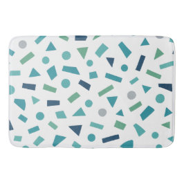 レトロ幾何学的パターン – 80sメンフィススタイルデザイン バスマット