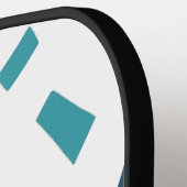 レトロ幾何学的パターン – 80sメンフィススタイルデザイン ピックルボールラケット (左詳細)