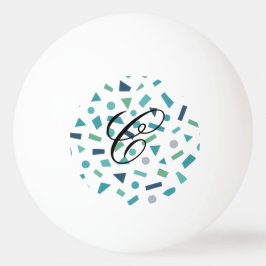 レトロ幾何学的パターン – 80sメンフィススタイルデザイン 卓球ボール