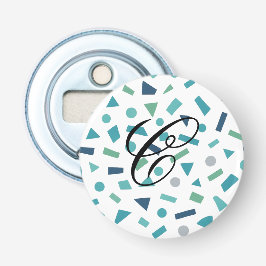 レトロ幾何学的パターン – 80sメンフィススタイルデザイン 栓抜き