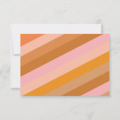 レトロ幾何学的ピンクテラコッタカスタムウェディング サンキューカード (裏面)