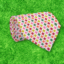 レトロ幾何学的プリント1970年代のパターン（の模様が）あるクリスマス ネクタイ