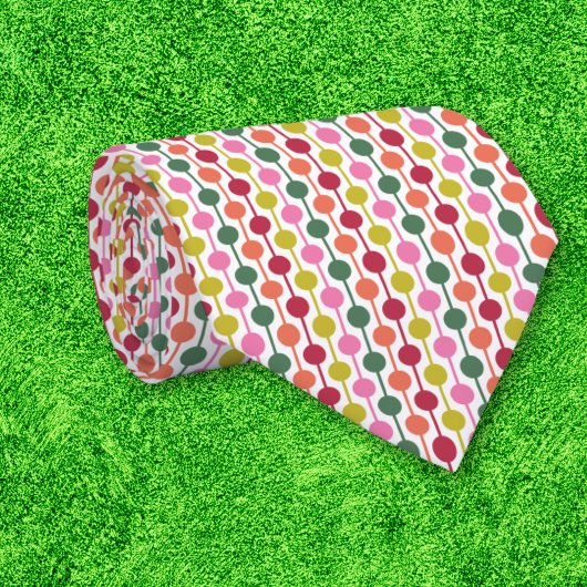 レトロ幾何学的プリント1970年代のパターン(の模様が)あるクリスマス ネクタイ