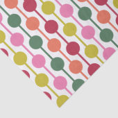 レトロ幾何学的プリント1970年代のパターン(の模様が)あるクリスマス 薄葉紙 (詳細)