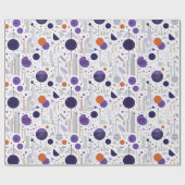 レトロ幾何学的抽象芸術パット3紫オレンジID1067 ラッピングペーパー (フラット)