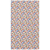 レトロ幾何学的抽象芸術パット#11ネイビー金ゴールドID1067 テーブルクロス (正面)