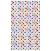 レトロ幾何学的抽象芸術パット#7 Indigo ID1067 テーブルクロス (正面)