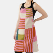 レトロ幾何学的抽象芸術モザイク エプロン (インサイチュ)