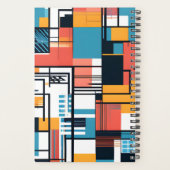 レトロ幾何学色ブパーソナライズされたロック2024 プランナー手帳 (裏面)