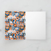 レトロ幾何学青オレンジ白 カード (内部)