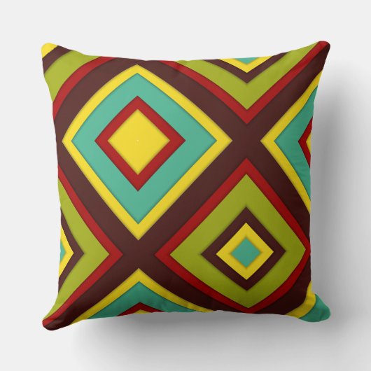 レトロ幾何学 クッション (裏面)