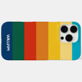 レトロ幾何学 パステルカラーブロック オーダーメイド Case-Mate iPhoneケース (裏面 (横))