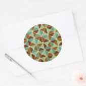 レトロ幾何学 ラウンドシール (封筒)