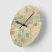 レトロ幾何学 ラウンド壁時計 (傾斜)