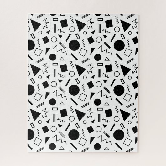 レトロ幾何形状パターン ジグソーパズル (縦)